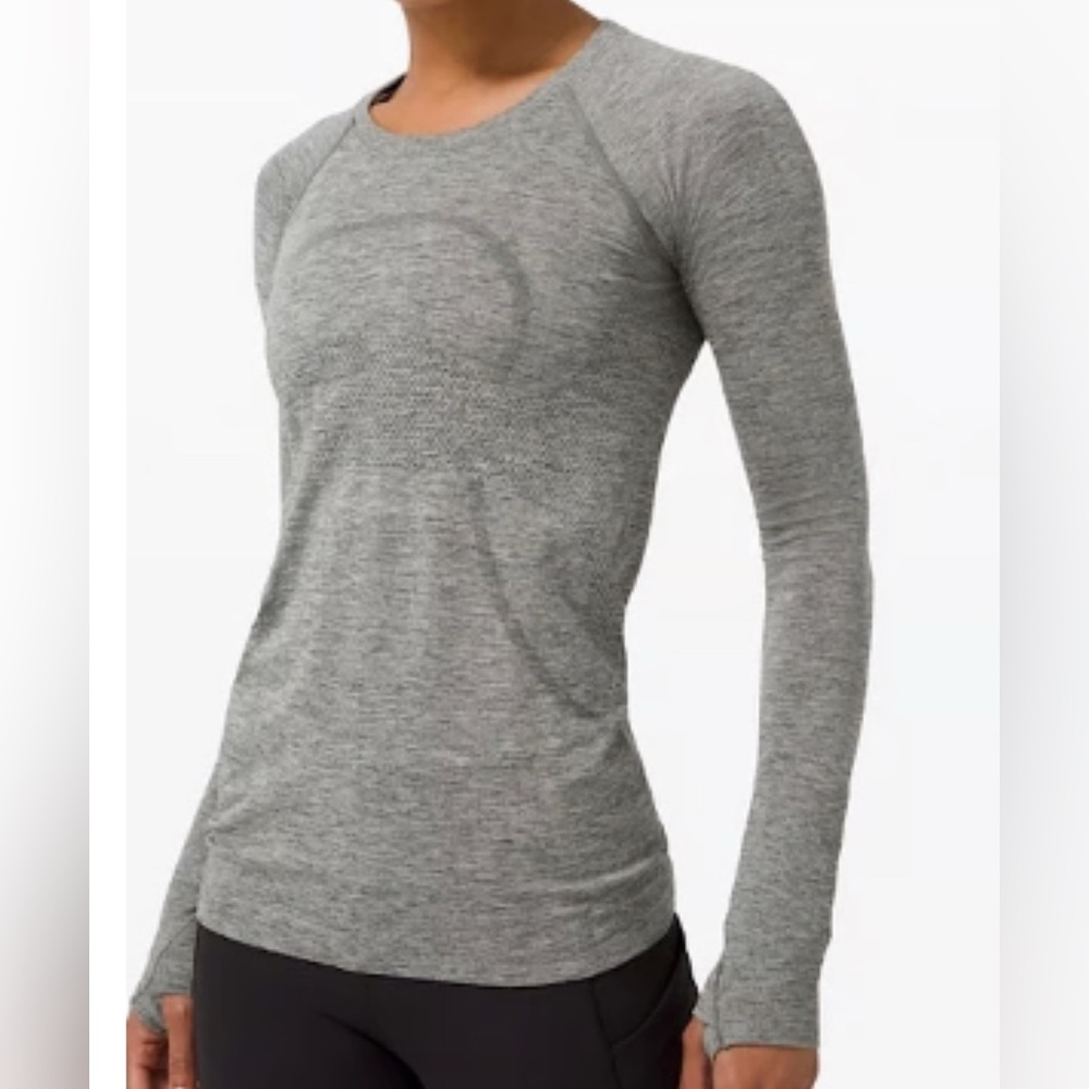 Lululemon Athletica Heather Gray Long Sleeve Sweatshirt
